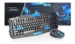 Combo Gamer Inalámbrico HK8100 - Teclado Multimedia + Mouse Óptico Pro
